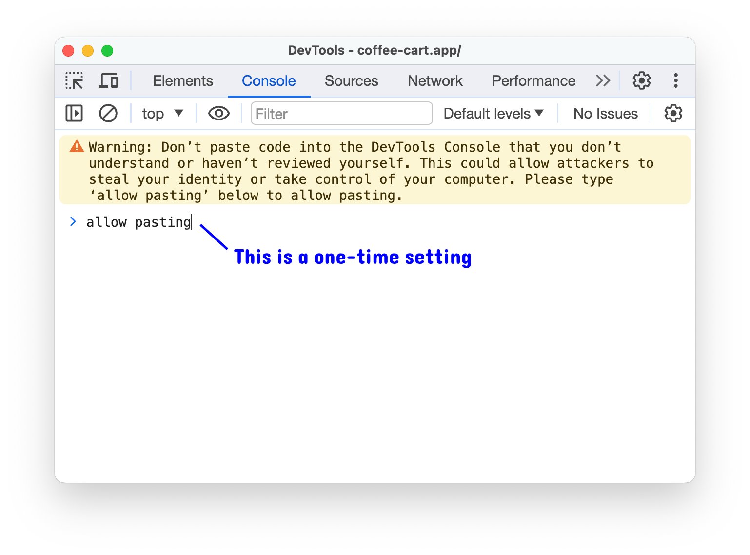 How to Allow Pasting in Console
